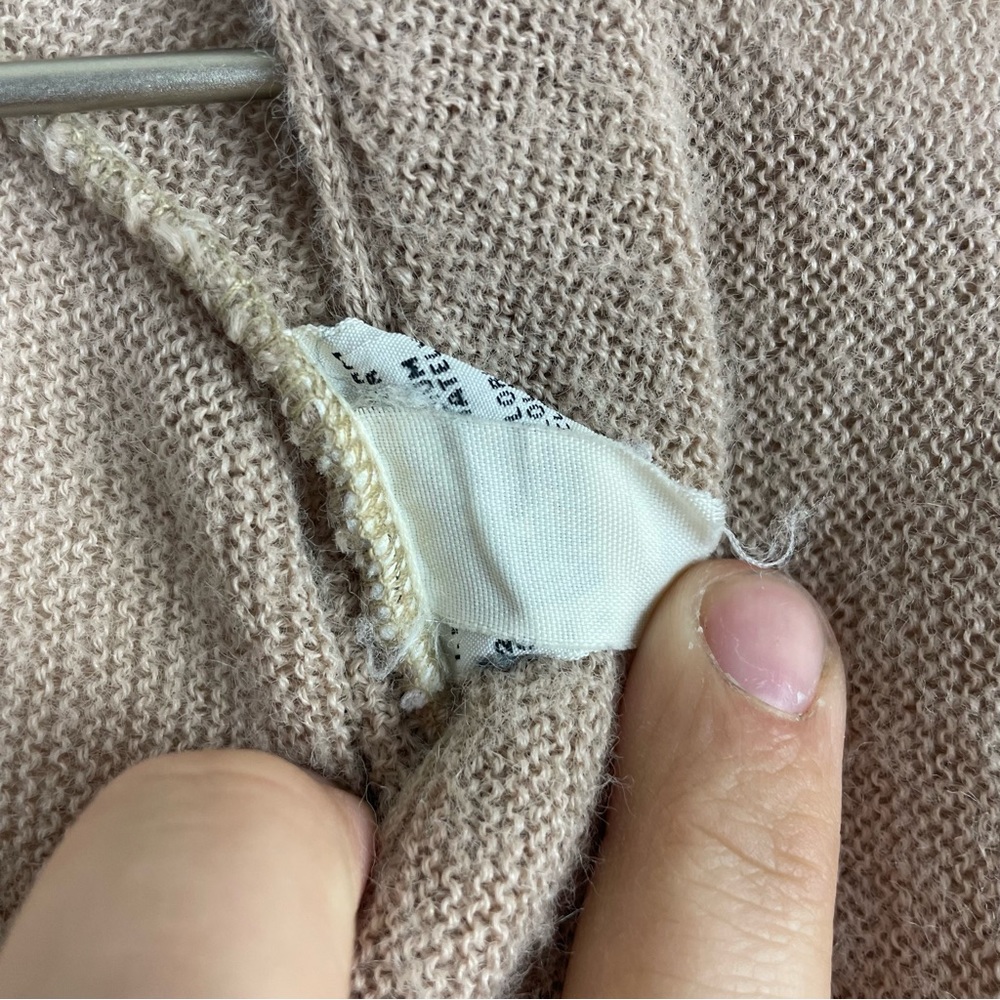 Lacoste Men's Tan V-Neck Cardigan with Crocodile Logo - Picture 4 of 6